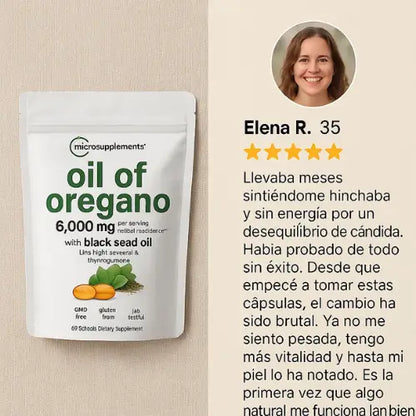 OréganoBoost™: Cápsulas de orégano + Semilla negra