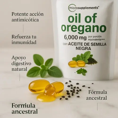 OréganoBoost™: Cápsulas de orégano + Semilla negra