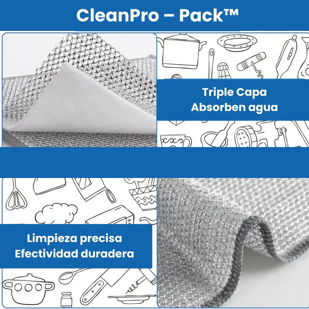 CleanPro – Pack™: Paños mágicos de limpieza x 10 unidades + Envío GRATIS