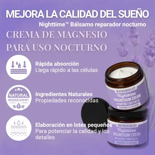 Nighttime™ Bálsamo reparador nocturno: Duermes pero NO DESCANSAS