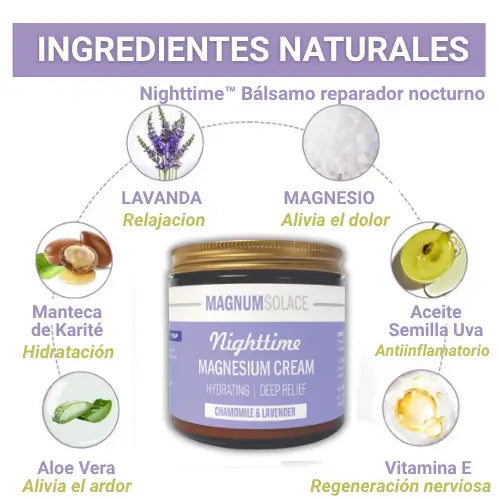 Nighttime™ Bálsamo reparador nocturno: Duermes pero NO DESCANSAS