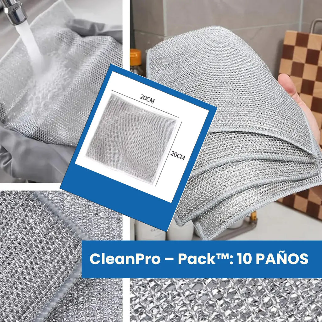 CleanPro – Pack™: Paños mágicos de limpieza x 10 unidades + Envío GRATIS